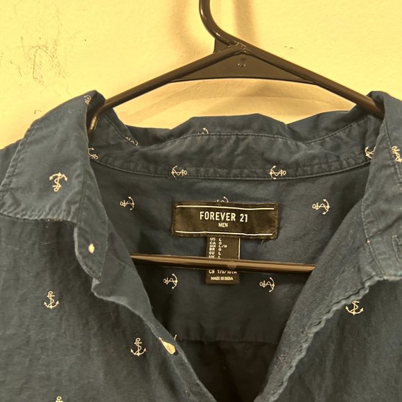 Anchor Patterned Men's Shirt - Picture 2 of 3